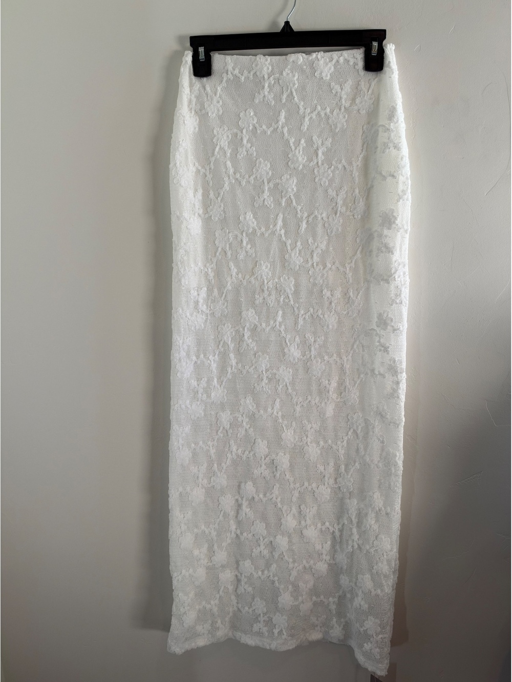 Missguided White Floral Lace Maxi Skirt Size Small NWT
